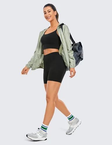 Miniatura 3 de CRZ YOGA Butterluxe - Pantalones cortos de ciclismo para mujer con bolsillos de 3, 5 y 8 pulgadas, cintura alta, para voleibol, entrenamiento