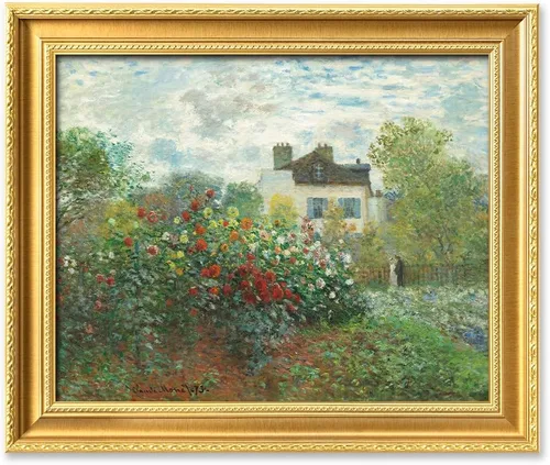 Miniatura 159 de IPIC - Reproducción artística de los lirios de agua de Claude Monet 1906, impresiones giclée coinciden con el marco dorado clásico, arte de pared