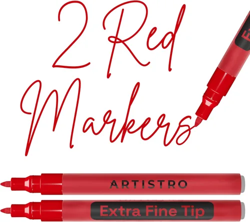 Miniatura 7 de Artistro 2 marcadores de pintura acrílica negros - 3mm marcadores de punta media - Perfectos para manualidades, proyectos de arte y más