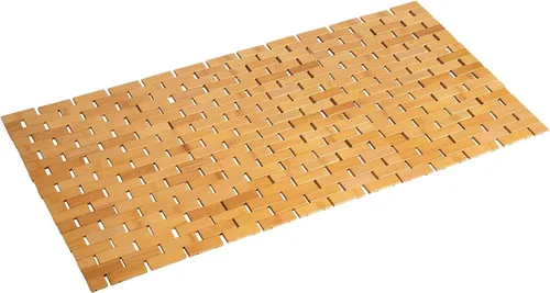 Miniatura 30 de Alfombra de baño de bambú, alfombras de baño para suelo, ducha y bañera de madera, impermeable, antideslizante, accesorios de 16 x 24 pulgadas