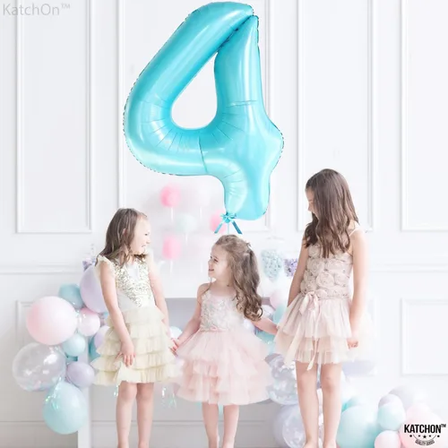 Miniatura 180 de KatchOn, Globo grande azul número 2 de 40 pulgadas Decoraciones de cumpleaños de Baby Shark para niño de 2 años Globo azul número 2 Globo