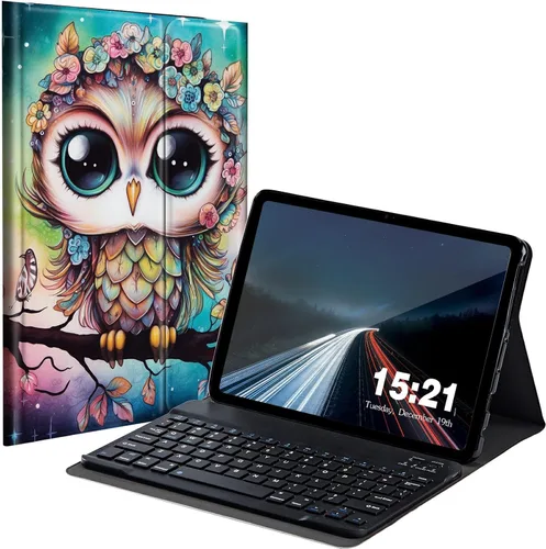Miniatura 26 de Funda de teclado para Samsung Galaxy Tab S6 Lite 2022/2020, Galaxy Tab S6 Lite SM-P610/P613/P615/P619 con teclado Bluetooth inalámbrico desmontable