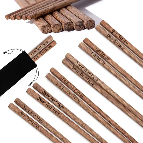 Palillos de madera reutilizables personalizados grabados para inauguración de la casa, bodas, aniversarios, fiestas