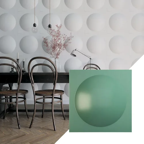 Miniatura 27 de Ekena Millwork 19 5/8 pulgadas de ancho x 19 5/8 pulgadas de alto, Sloane EnduraWall decorativo 3D, cromo brillante (cubre 2.67 pies cuadrados).