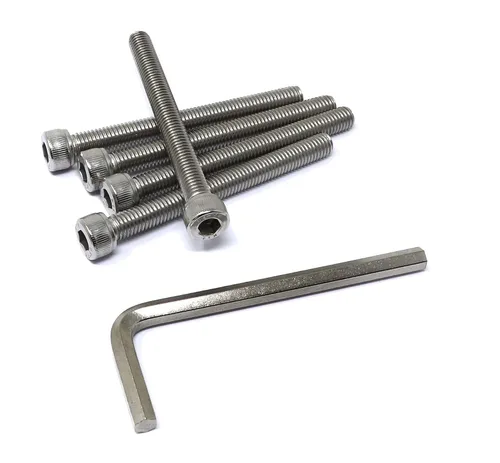 Miniatura 25 de iexcell 25 piezas M4 x 60/65/70/75/3.150 in paso de rosca 0.028 in acero inoxidable 304 cabeza hexagonal Tornillos Tornillos surtido Kit