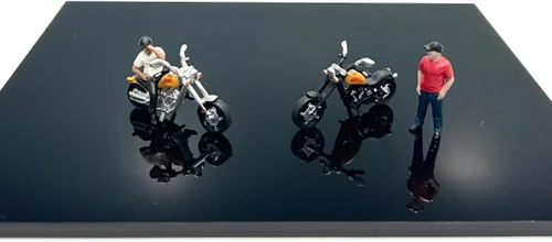Miniatura 2 de Motomania - Juego de 4 figuras fundidas a presión de 7 pulgadas (2 figuras, 2 motocicletas) Edición limitada a 4800 piezas en todo el mundo