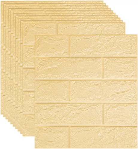 Miniatura 10 de Melairya Paneles de pared 3D para despegar y pegar, papel tapiz de ladrillo 3D de piedra sintética, autoadhesivo, para decoración de paredes Negro