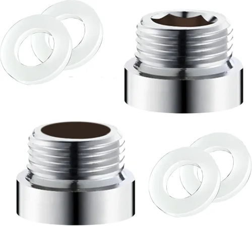 Miniatura 13 de 2 unids 0.787 in extensión de brazo de ducha, acoplador de brazo de ducha, brazo de extensión de cabezal de ducha de acero inoxidable de mano