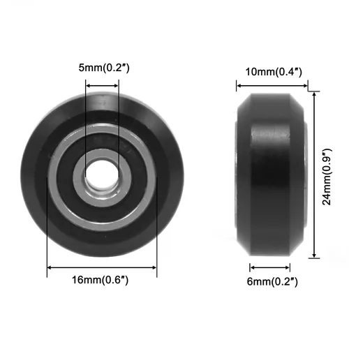 Miniatura 3 de Rodillos de impresora 3D, ruedas de pórtico de alta velocidad, polea POM (16 unidades/paquete) para Creality Ender 3 CR10 rodillos de artillería