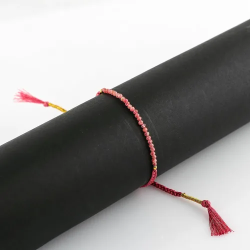 Miniatura 12 de Thecraftman - Pulsera trenzada de cuentas naturales, cristales energéticos, regalo para ella, pulsera de protección de hilo trenzado de mano