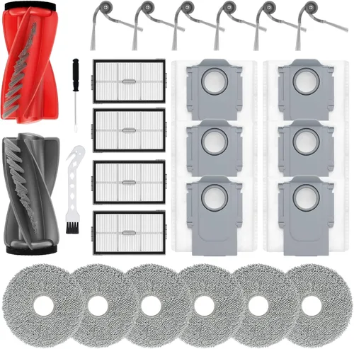 Miniatura 11 de Q7 M5 plus Accesorios de piezas de repuesto para Roborock Q7 M5+, kit de aspiradora robot serie Q7 L5+, 2 cepillos principales, 6 filtros Hepa, 6