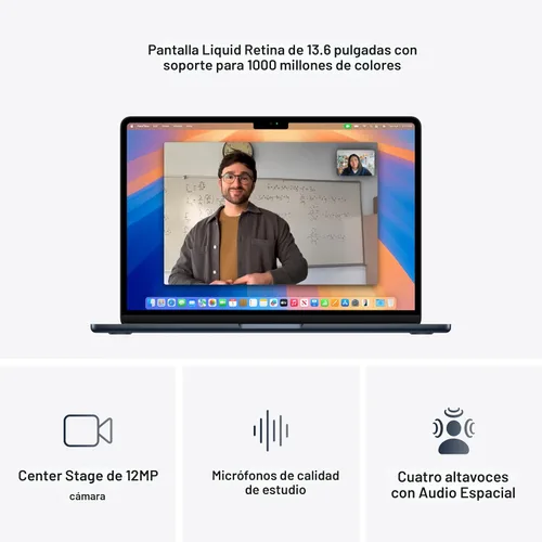 Miniatura 4 de Apple Laptop MacBook Air 2025 de 13 pulgadas con chip M4: Diseñada para Apple Intelligence, pantalla Liquid Retina de 13.6 pulgadas, memoria