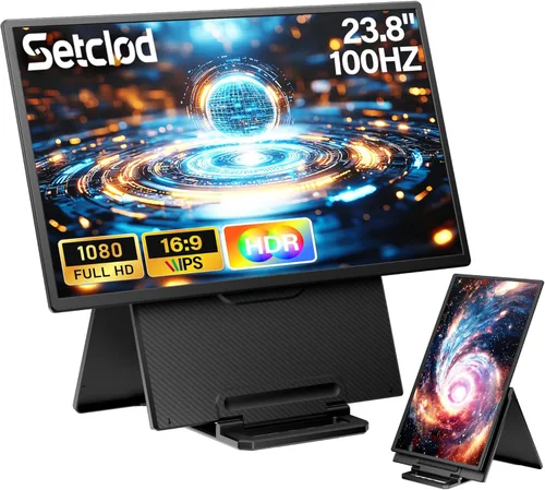 Miniatura 8 de Setclod Monitor extensor de pantalla para portátil actualizado, pantalla IPS FHD de 14.1 pulgadas, 1080P FHD IPS, extensor de monitor para laptop