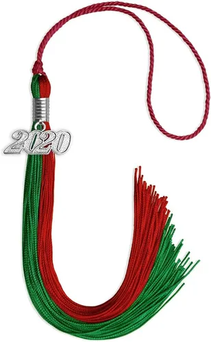 Miniatura 42 de Endea Graduation Borla de doble color con gota de fecha plateada (negro/oro antiguo, 2025)