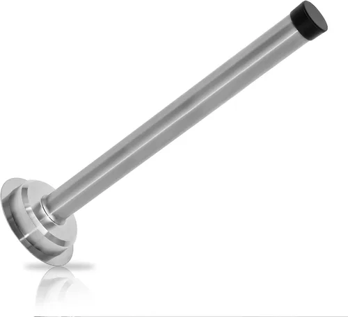 1 tope de puerta de 8 pulgadas, tapón de puerta largo autoadhesivo de acero inoxidable, amortiguador de sonido, tope de puerta de tornillo de