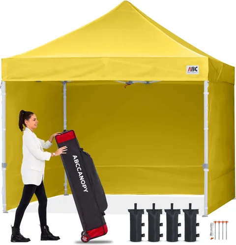 Miniatura 51 de Abccanopy - Toldo de 10 x 10 pies, con paredes laterales, sombra instantánea, con bolsa con ruedas para guardarlo. Incluye 4 bolsas de lastre, Azul