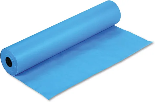 Pacon Rollo de papel kraft ligero Rainbow con acabado Duo-Finish, 3 pies por 1000 pies, azul brillante (63170)