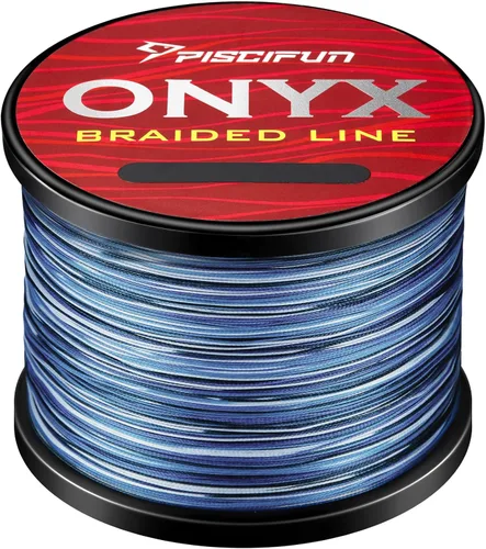 Miniatura 13 de Piscifun Línea de Pesca Trenzada Onyx, Superlínea Trenzada Resistente a la Abrasión, Cero Estiramiento Súper Fuerte, Baja Memoria, Líneas de Pesca
