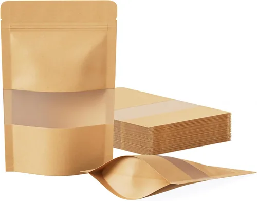 Miniatura 28 de FireKylin 100 bolsas resellables, bolsas de papel con ventana mate para pequeñas empresas, cremallera y bolsas sellables con calor para embalaje