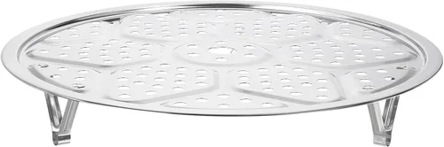 Miniatura 18 de uxcell Rejilla de vaporización de acero inoxidable con soporte, bandeja de vaporización de 26 cm para utensilios de cocina al vapor, olla a presión