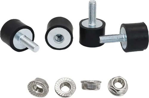 Miniatura 14 de 4 piezas M8 30 x 20 mm soportes de aislante de goma con un solo perno amortiguador con 4 piezas de tuercas de seguridad, soportes de aislamiento