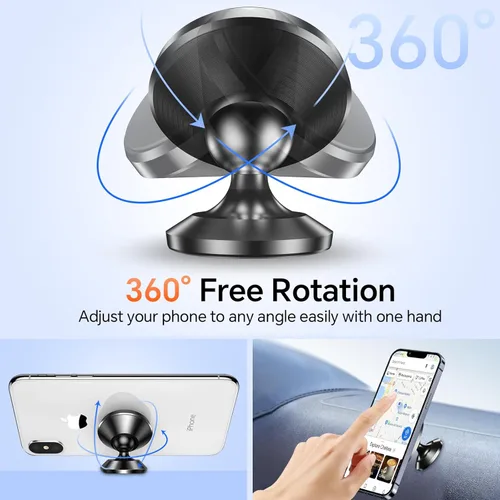 Miniatura 4 de 【Paquete de 2】 Soporte magnético para teléfono para tablero de automóvil 【Imán fuerte】Soporte magnético de teléfono para iPhone para soporte