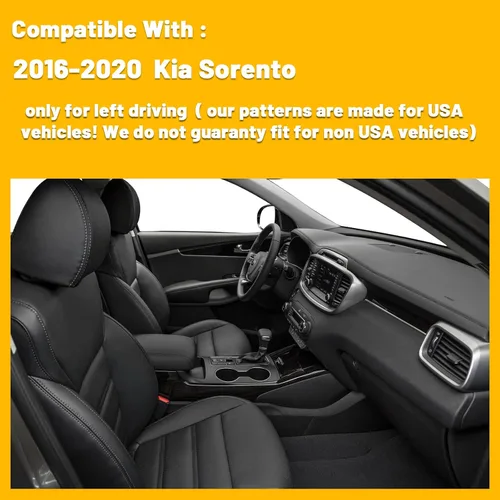 Miniatura 6 de Alfombrilla para salpicadero, ajustable, no deslizante, personalizada, compatible con Kia Sorento 2016 2017 2018 2019 2020 Protector para el sol