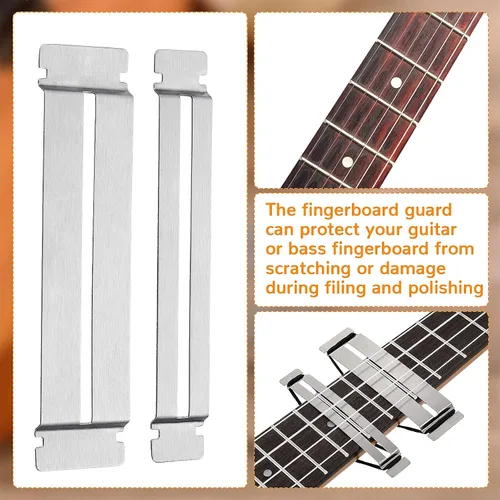 Miniatura 4 de Boao 3 juegos de protector de traste de guitarra, guardias de diapasón, protector de diapasón de acero inoxidable, protector de traste de guitarra