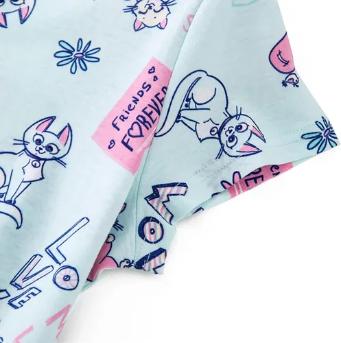 Miniatura 4 de SISKIN Camisones para mujer, de algodón, para dormir, de manga corta, con estampado, ropa de dormir suave