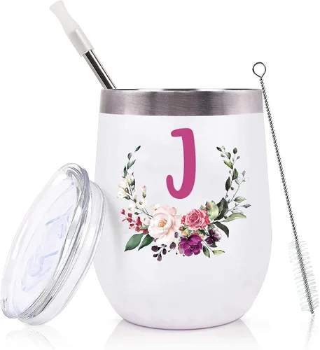 Miniatura 23 de PFL Regalos de Boda para Dama de Honor de la Novia - Regalos de Despedida de Soltera - Amigas de la Novia y Hermanas - Taza de Café de Vino de 12 oz