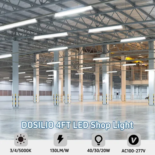 Miniatura 2 de Lámparas LED de 4 pies para tienda de 40/30/20 W, tira LED de 4 pies de iluminación 3/4/5000K ajustable, luces lineales LED comerciales