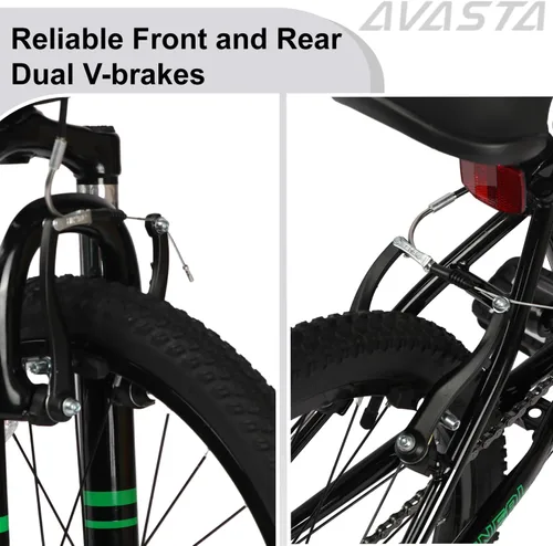 Miniatura 7 de AVASTA Govet Bicicleta de Montaña de 20'' para Niños de 6-12 Años para Niños y Niñas con Horquilla de Suspensión, Transmisión de 6 Velocidades