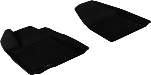 Miniatura 15 de 3D MAXpider, juego completo de tapetes para piso, ajustable, para todos los climas, para modelos selectos de Acura MDX, de caucho de Kagu Rubbe Negro