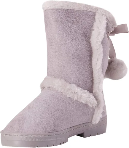 bebe Girls Fur Trim Winter Boots with Back Lace Pom-Poms (ToddlerLittle GirlBig Girl)