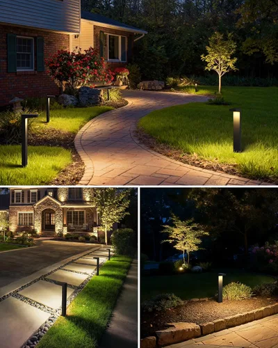 Miniatura 5 de SUNVIE Kit de iluminación LED de bajo voltaje para paisajes, luces de camino de bajo voltaje impermeables para exteriores cableadas con focos, 3000