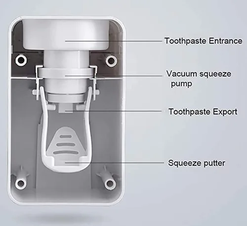 Miniatura 5 de Dispensador de pasta de dientes, 2 piezas dispensador automático exprimidor de pasta de dientes para niños y familia en la ducha, es accesorio
