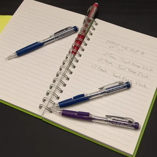 Miniatura 6 de Lápiz automático Pentel Twist Erase Click con 2 borradores de repuesto y minas, 0.01 pulgadas, barriles surtidos, Variados