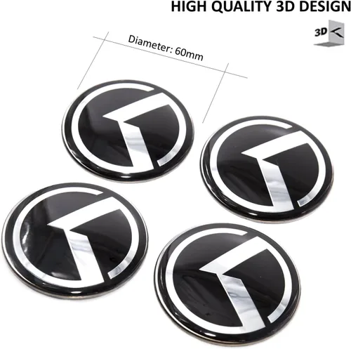 Miniatura 3 de 7PCS Emblema K Vintage Compatible con Insignia Delantera Trasera para Accesorios de Auto (Negro)