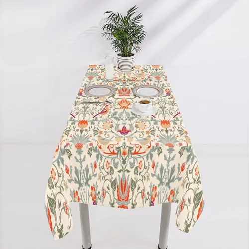Miniatura 39 de Mantel Floral Retro de Pájaros, Diseño Original Bohemio William Morris Estampado Cubierta de Mesa para Hogar Picnic Fiesta Comedor Cocina William