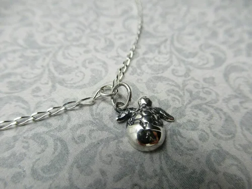 Miniatura 4 de Pulsera de tobillo de plata de ley 925 con diseño de tortuga de mar y océano