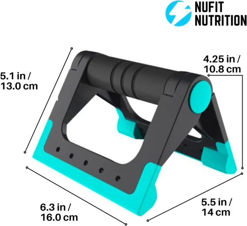 Miniatura 2 de NuFit - Asas de flexión portátiles para viajes Barras de empuje de viaje para entrenamiento de hotel, piso de casa y gimnasio, estructura