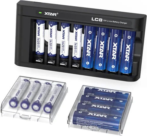 Miniatura 8 de XTAR AA AAA Baterías 4pcs 1.5V Batería 4150mWh AA con 4pcs 1620mWh AAA Combo LC8 Cargador de batería (LC8+4 * 4150mWh AA+4 * 1620mWh AAA)