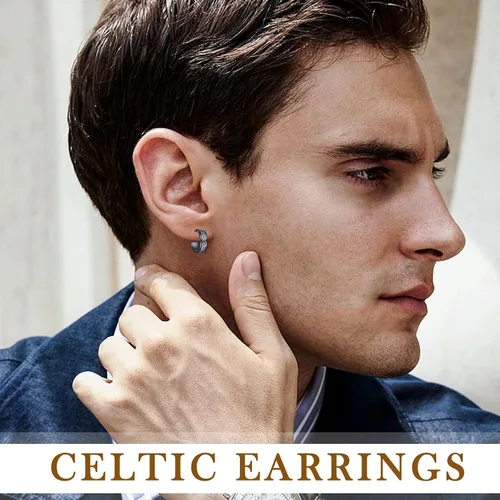 Miniatura 4 de StoryEtain Hoop Earrings for Men Women Sterling Silver Earring Cartilage Hypoallergenic Small Round Hoop Earrings Gift for Men Women