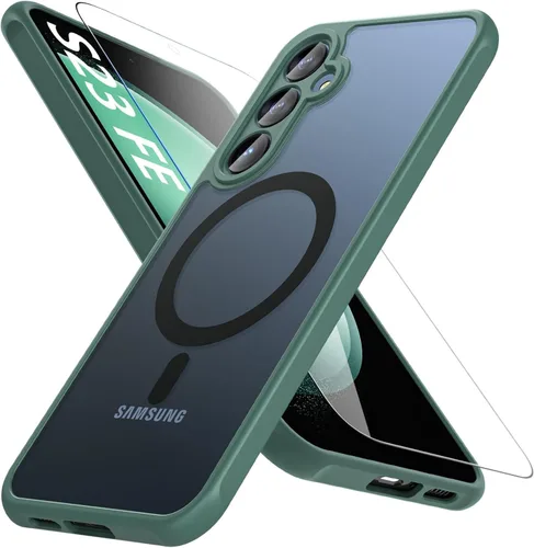 Miniatura 55 de OWKEY Funda magnética para Samsung Galaxy S23 de 6.1 pulgadas, para Magsafe con protector de pantalla, protección de grado militar, a prueba