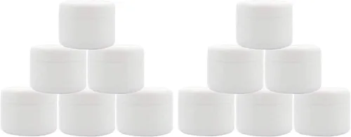 Miniatura 8 de Tarro de plástico blanco de 8 onzas (8.82 oz) con tapa de cúpula recargable, tarros cosméticos de maquillaje, crema facial vacía, bálsamo labial