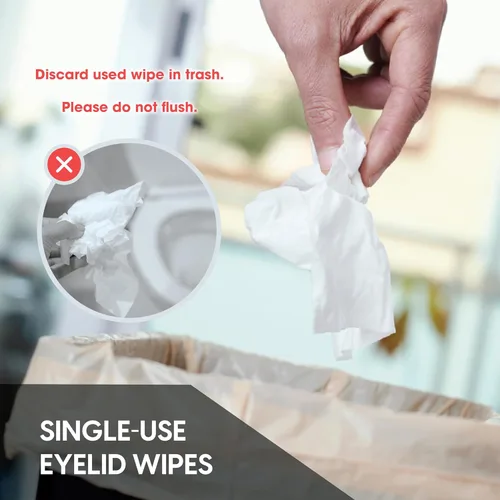 Miniatura 8 de Toallitas transparentes para párpados C prehumedecidas para ojos secos, limpieza de párpados sin enjuague, toallitas de viaje envueltas