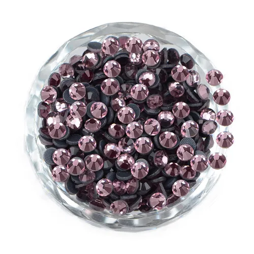 Miniatura 54 de LPBeads 10000 unidades de diamantes termoadhesivos SS6 amatista con parte trasera plana, gemas de diamantes de imitación de cristal redondas