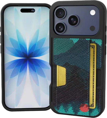 Miniatura 94 de Smartish Funda tipo cartera para iPhone 13 Pro – Wallet Slayer Vol. 2 [delgada + protectora] tarjetero con función atril - Black Tie Affair