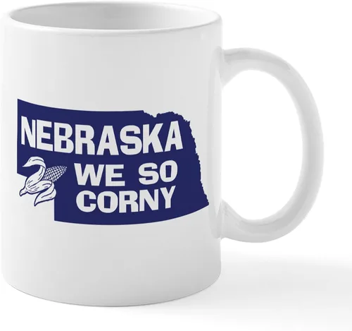 Miniatura 61 de CafePress I Love Nebraska Taza de café de cerámica de 11 oz (11.0 fl oz)