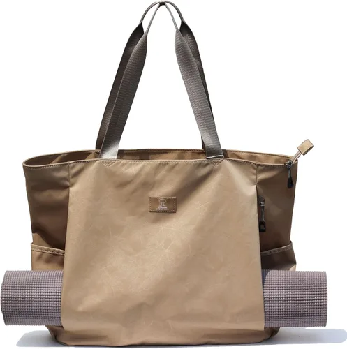 Miniatura 13 de Bolsa para esterilla de yoga ESVAN, bolsa de mano para yoga, bandolera para esterilla de yoga, bolsa de transporte para oficina, yoga, pilates, Aa